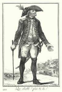Co tam k čertu děláš? (rytina) od Joseph Franz von (after) Goez