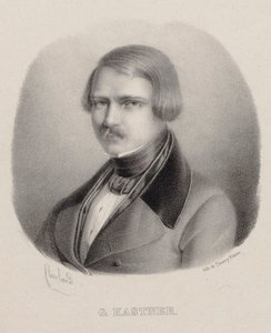 Portrét skladatele Jean-Georges Kastner 1810-1867. od Joseph Frédéric Flaxland