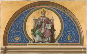 Skica kostela Saint-Ambroise: Ambroise, asi 1866 (olej na plátně) od Joseph Frederick Charles Soulacroix