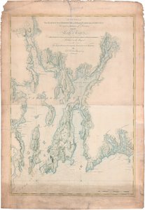 Mapa přístavu Rhode Island a Narragansett Bay