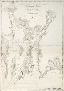 Mapa přístavu Rhode Island a Narraganset Bay