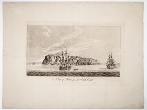 Pohled na Quebec od jihovýchodu, asi 1781 (kolorovaná rytina)