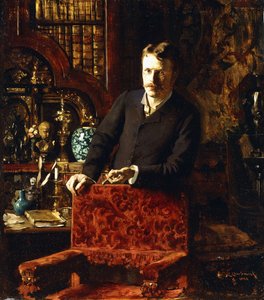 Gentleman in a Interior, 1881 od Joseph Gabriel Aubrun