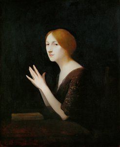 Marguerite Moreno (malba na dřevě) od Joseph Granie