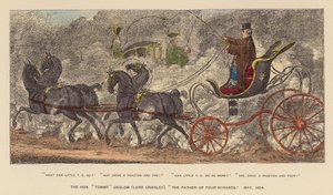Čestný "Tommy" Onslow (lord Cranley), "Otec čtyř rukou", květen 1804 (kolorovaná rytina)