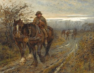 Weary Beasts Returning frae the Plough, 1894 (wc na papíře)