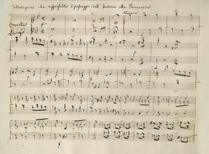 Předehra z partitury ‚Jaro‘, z oratoria ‚The Seasons‘, poprvé provedena v dubnu 1801 od Joseph Haydn