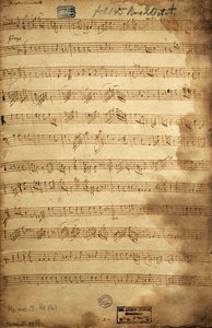 Score for trio of baritone, viola and bass for the Angerfertigten, by Franz Joseph Haydn (1732-1809) Austria od Joseph Haydn