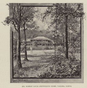 Domov pana Roberta Louise Stevensona, Vailima, Samoa od Joseph Holland Tringham