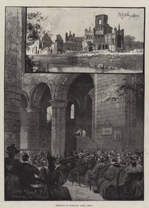 Znovuotevření opatství Kirkstall Abbey, Leeds od Joseph Holland Tringham