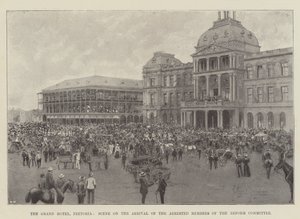Grand Hotel, Pretoria, scéna příjezdu zatčených členů výboru pro reformy od Joseph Holland Tringham