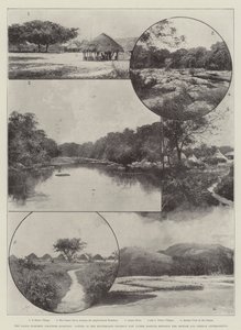 Hraniční otázka Lagos-Dahomey, scény z vnitrozemí, o které se nyní vedou spory mezi britskou a francouzskou vládou od Joseph Holland Tringham