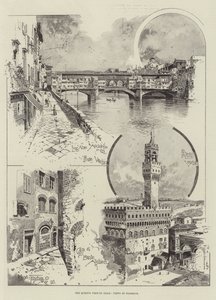 Návštěva královny v Itálii, pohledy na Florencii od Joseph Holland Tringham