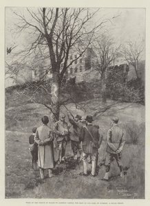 Návštěva prince z Walesu na zámku Lambton, sídle hraběte z Durhamu, královský výstřel od Joseph Holland Tringham