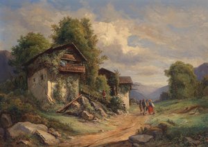 Joseph Höger Venkovská idyla 1852 od Joseph Hoger