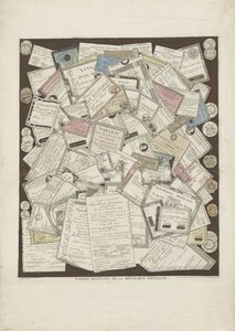 Frans papiergeld Mincovní papíry Francouzské republiky (název na předmětu) od Joseph Hunin