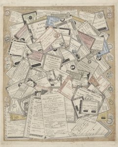 Frans papiergeld Mince a jiné papíry Francouzské republiky (název na předmětu) od Joseph Hunin