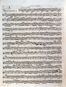 Strana hudební partitury Symfonie v ut dur od Pleyela od Joseph Ignace Pleyel