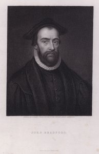 John Bradford, anglický protestantský mučedník (rytina)