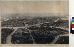 Panorama Petrohradu a okolí z ptačí perspektivy - Iosif Iosifovič Karel Veliký (1824-1870). Akvatinta, druhá polovina 19. stol.. Státní muzeum historie Petrohradu od Joseph Jossifovich Charlemagne