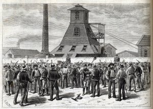 Stávka v dolech Anzin (Pas-de-Calais) v roce 1884 - Greves aux mines d