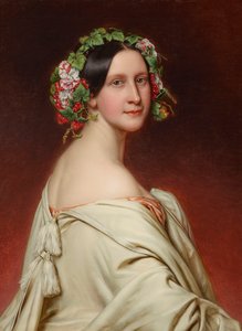 Portrét herečky Charlotte von Hagn 1809-1891, 1850. od Joseph Carl Stieler