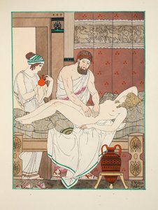 Lékařská masáž, ilustrace z 