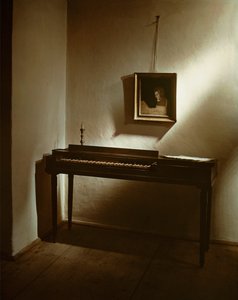 W. Mozartův klavichord a nedokončený portrét ... od Joseph Lange
