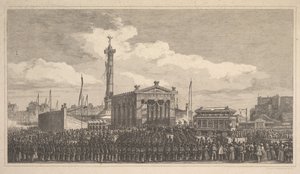 Ceremoniál inaugurace sloupu v červenci 1840, 1840. od Joseph Louis Trimolet