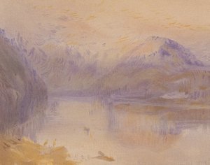 Jezero (barevná litografie) od Joseph Mallord William (after) Turner