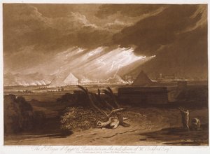 F.16.I Pátá egyptská rána, z „Liber Studiorum“, vyryl Charles Turner