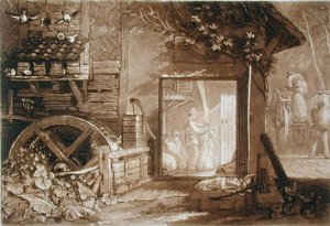 Penbury Mill, Kent, rytý Charles Turner (1773-1857) publikoval 1808 (rytina) od Joseph Mallord William (after) Turner