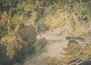 A River in Spate, n. 1796 (akvarelli paperille) od Joseph Mallord William Turner