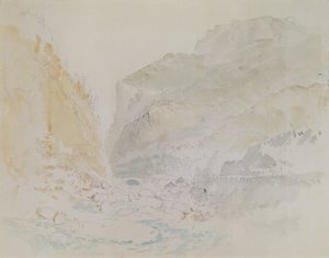 Blue Stream, St. Gothard (akvarel na papíře) od Joseph Mallord William Turner