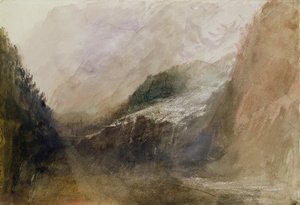 Brenva Glacier, Val dAosta (wc na papíře) od Joseph Mallord William Turner
