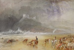 Hrad Criccieth, Severní Wales, kolem roku 1835