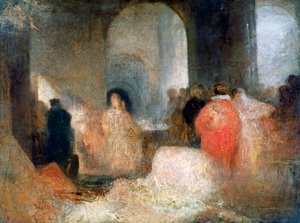 Večeře ve velké místnosti s postavami v kostýmu, c1830-1835 od Joseph Mallord William Turner