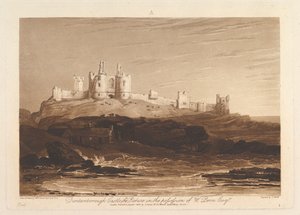 Zámek Dunstanborough Liber Studiorum, část III, deska 14, 10. června 1808. od Joseph Mallord William Turner