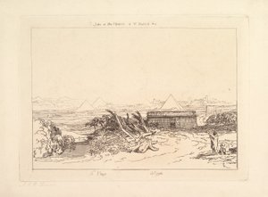 Pátá egyptská rána Liber Studiorum, část III, deska 16, 1808. od Joseph Mallord William Turner