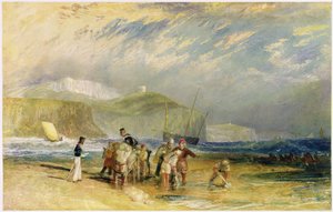 Folkestone Harbour and Coast to Devon, c.1830 (Wc a kvaš na papíře) od Joseph Mallord William Turner