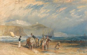 Přístav Folkestone a pobřeží k Doveru od Joseph Mallord William Turner