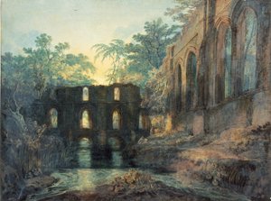 Opatství Fontány (akvarel) od Joseph Mallord William Turner