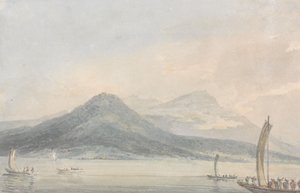 Z ostrova Isola Borromena, jezero Lago Maggiore od Joseph Mallord William Turner