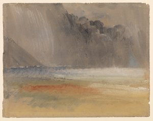 Hromadný bouřkový mrak nad mořem a pevninou, 1835 - 1840 cca od Joseph Mallord William Turner