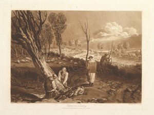 Zajištění a příkop Liber Studiorum, část X, deska 47, 23. května 1812. od Joseph Mallord William Turner