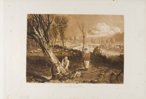 Hedging and Ditching, deska 47 od Liber Studiorum od Joseph Mallord William Turner