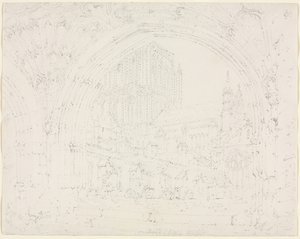 Herefordská katedrála od Joseph Mallord William Turner