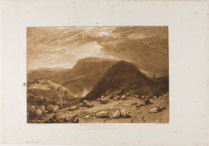 Hind Head Hill, deska 25 od Liber Studiorum od Joseph Mallord William Turner