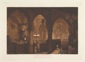 Interiér kostela Liber Studiorum, část XIV, deska 70, 1. ledna 1819. od Joseph Mallord William Turner