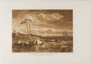 Hrad a město Inveraray, deska 65 od Liber Studiorum od Joseph Mallord William Turner